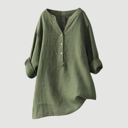 Freja™ – Airy and Comfortable Button-Up Linen Shirt