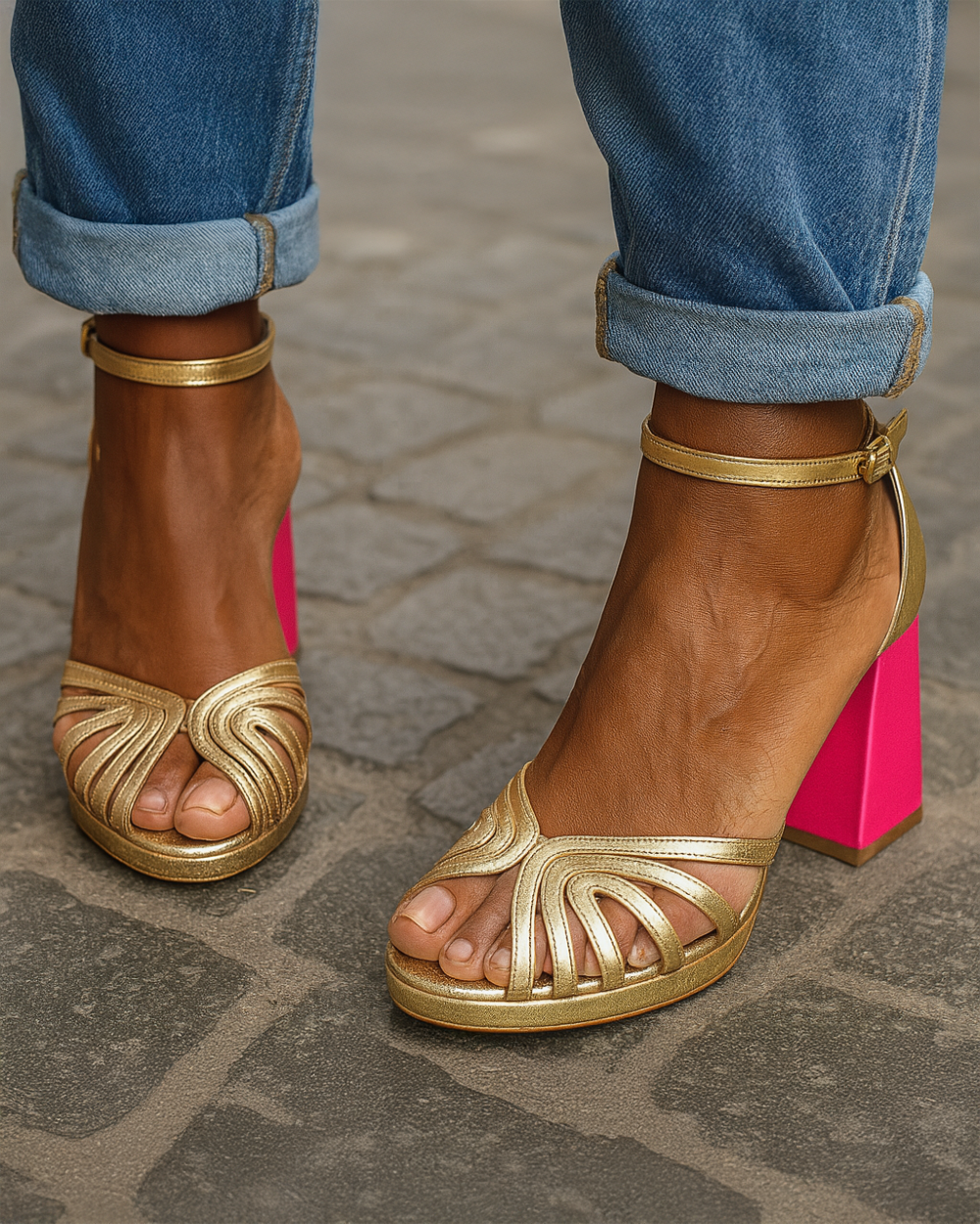 Olvira – Elegant Sandals with a Wide Heel