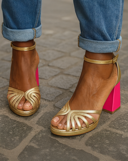 Olvira – Elegant Sandals with a Wide Heel