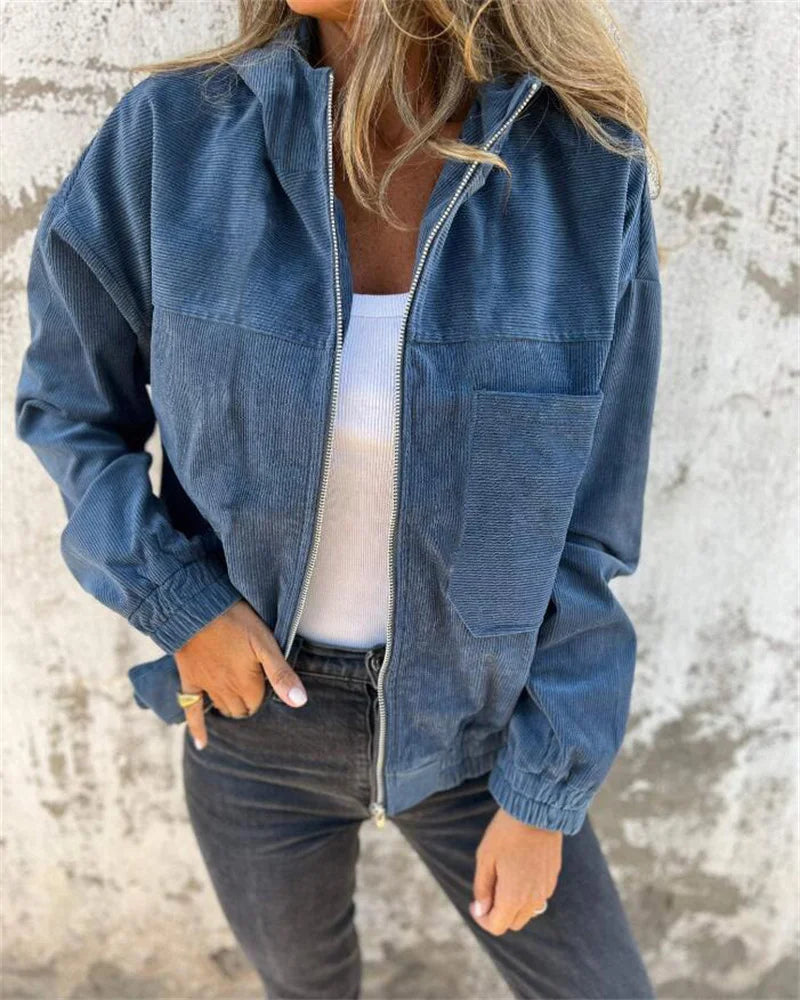 Kriza Corduroy Zip Vest – Trendy Casual Jacket for All Seasons