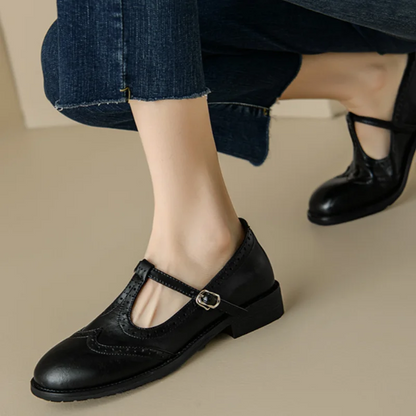 Retro Leather Brogue Sandals