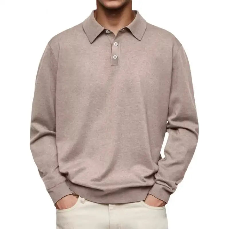 NEWPORT RESERVE™ I Long Sleeve Polo Shirt with White Buttons