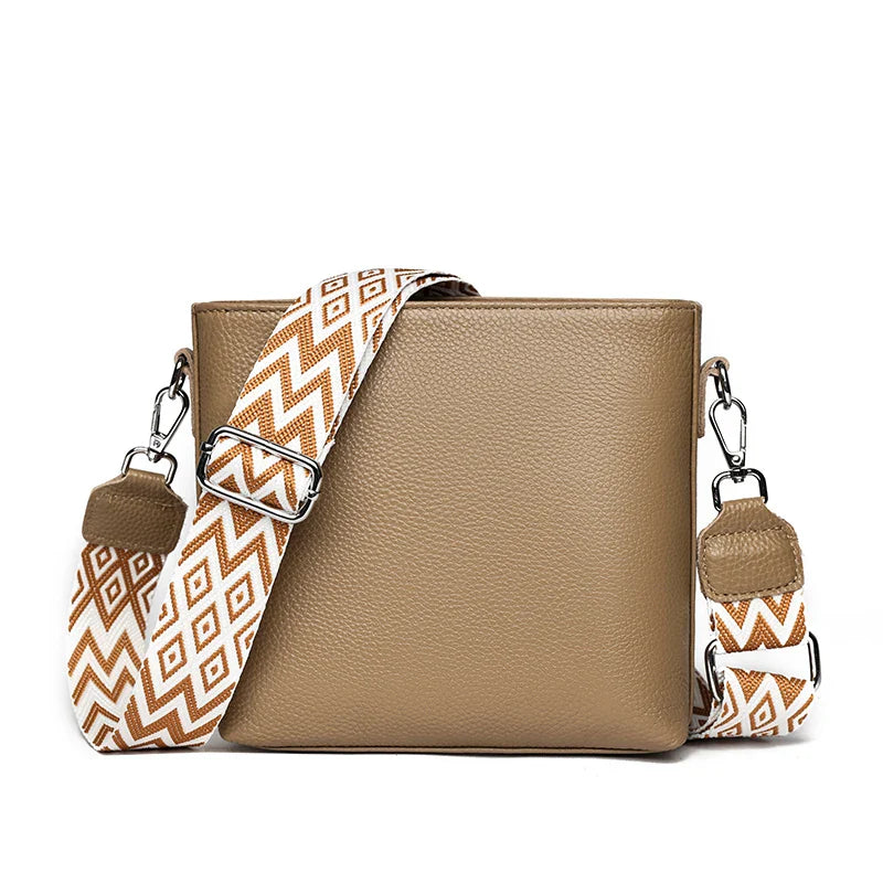 Matilda Refined Leather Shoulder Bag with Adjustable Strap