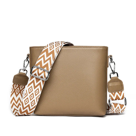 Matilda Refined Leather Shoulder Bag with Adjustable Strap