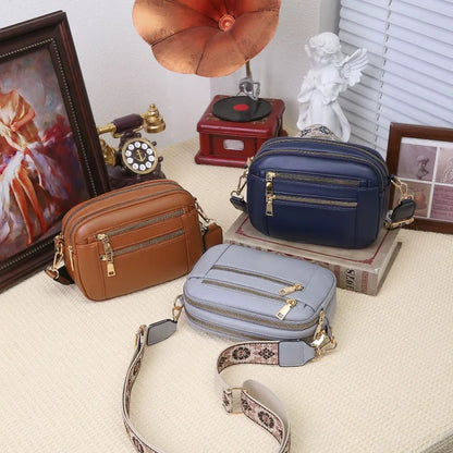 Ayla Refined Leather Shoulder Bag with Adjustable Strap