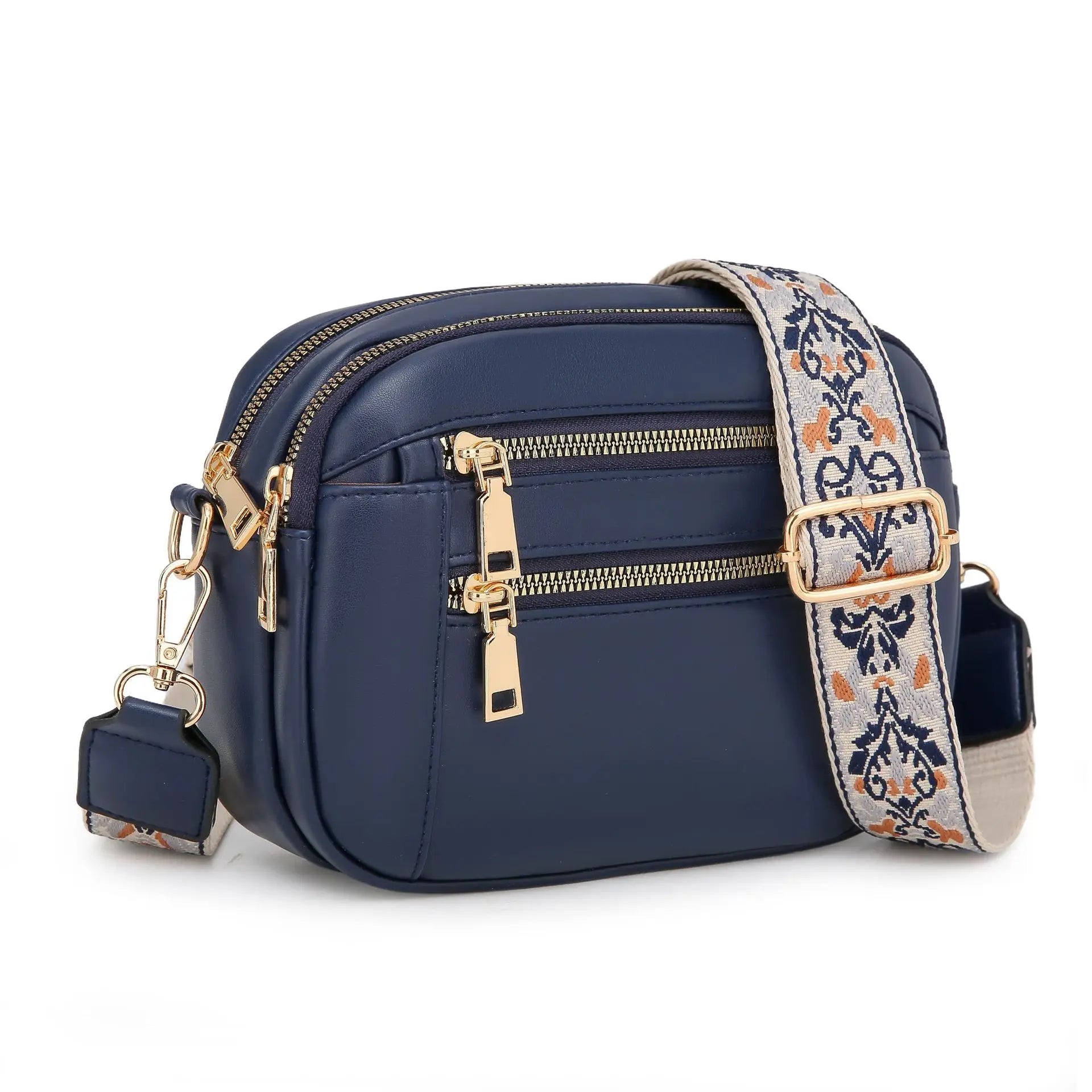 Ayla Refined Leather Shoulder Bag with Adjustable Strap