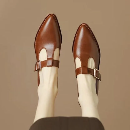 Pointed Toe Solid Heels Shoes