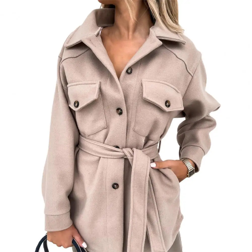 Sabrina Elegant Oversized Shacket – Trendy Casual Button‑Front Outerwear