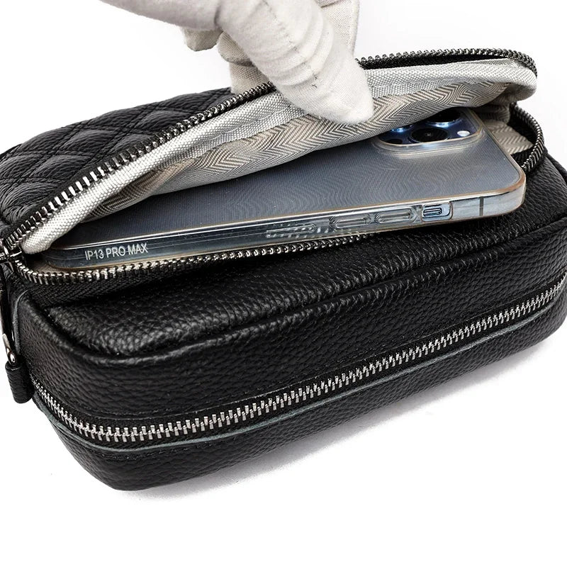 Josie Refined Leather Shoulder Bag – Elegant Adjustable Carry