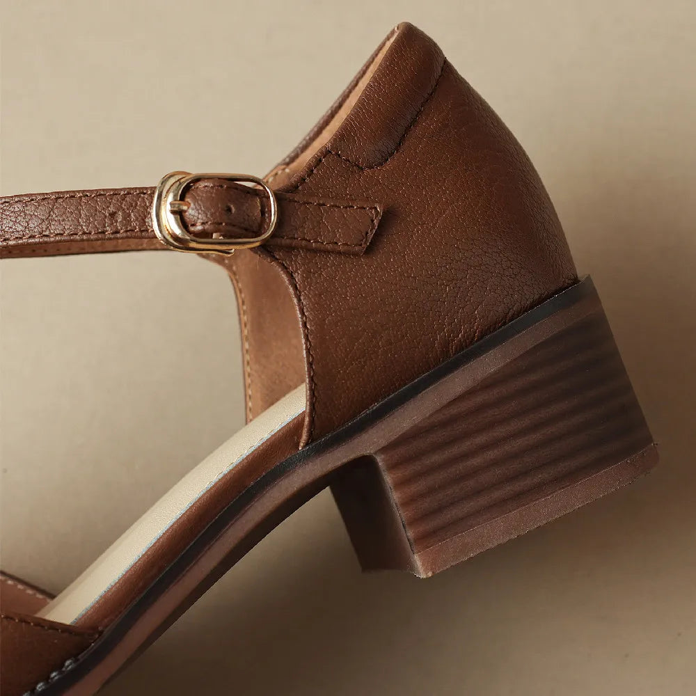 Narrow Band T-strap Flats