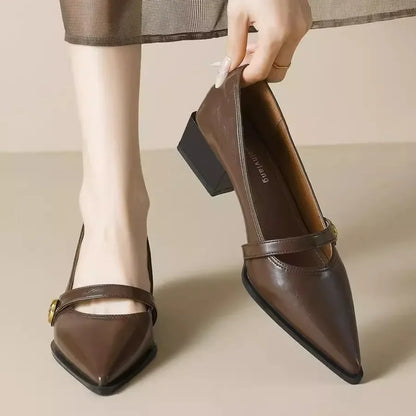 Retro Soft Leather Mary Janes