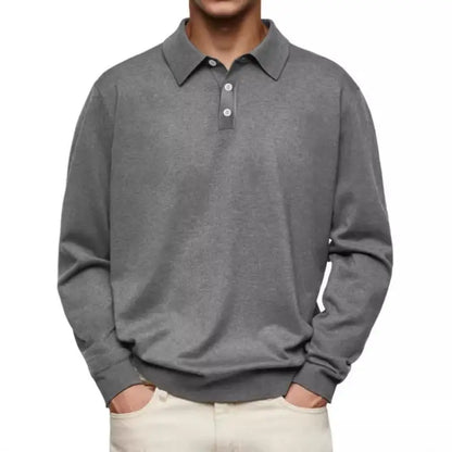 NEWPORT RESERVE™ I Long Sleeve Polo Shirt with White Buttons