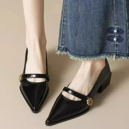Retro Soft Leather Mary Janes
