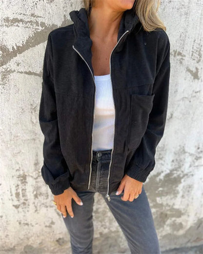 Kriza Corduroy Zip Vest – Trendy Casual Jacket for All Seasons