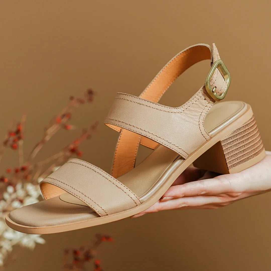 Genuine Leather Narrow Band Sandals
