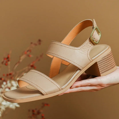 Genuine Leather Narrow Band Sandals