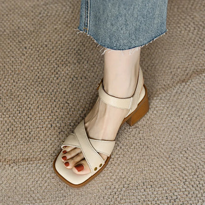 Mid heel Open toe Shoes
