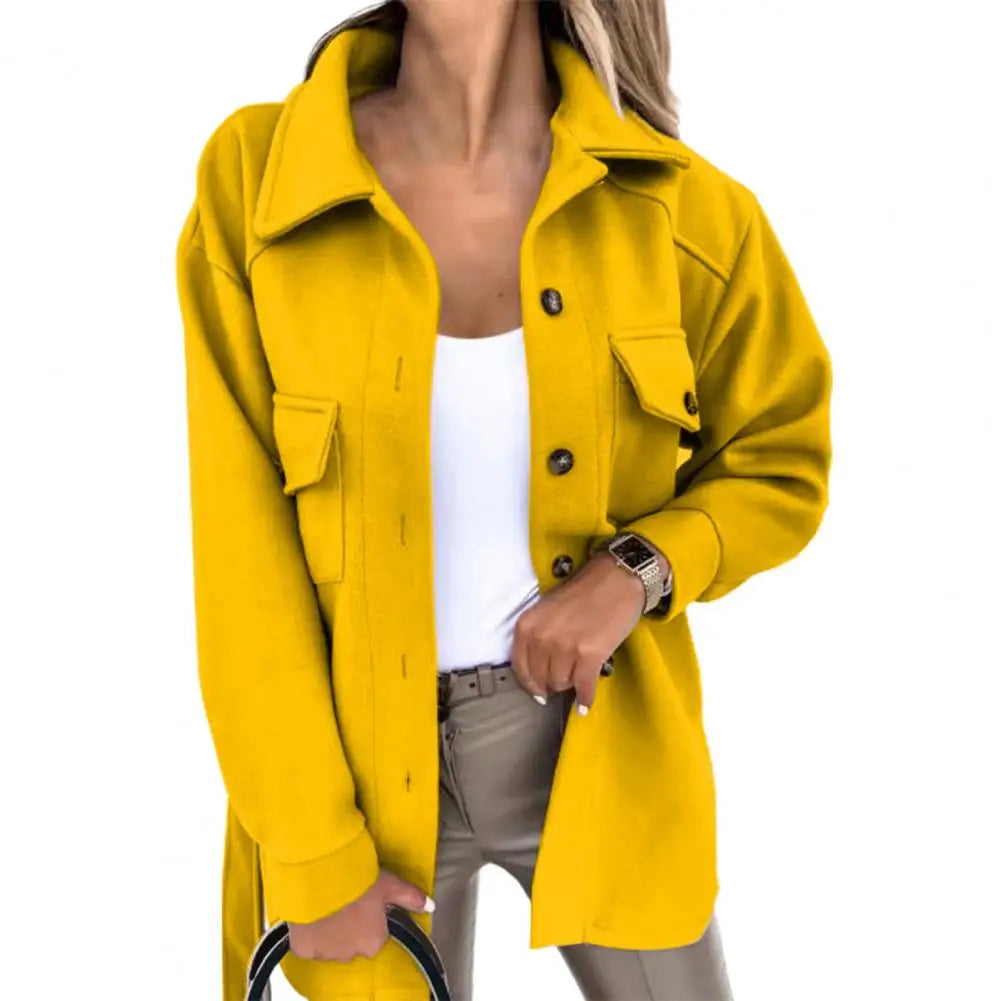 Sabrina Elegant Oversized Shacket – Trendy Casual Button‑Front Outerwear