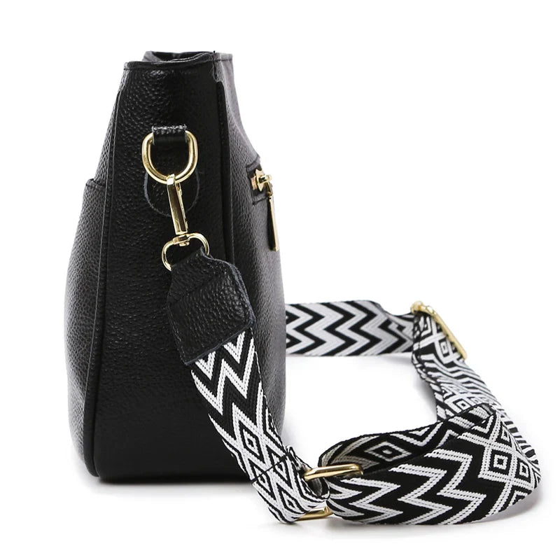 Juliet Refined Leather Shoulder Bag with Adjustable Strap