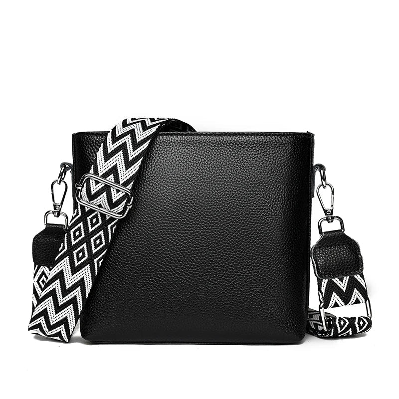 Matilda Refined Leather Shoulder Bag with Adjustable Strap
