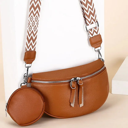 Hayley Refined Leather Shoulder Bag Elegant Multi‑Compartment Tote