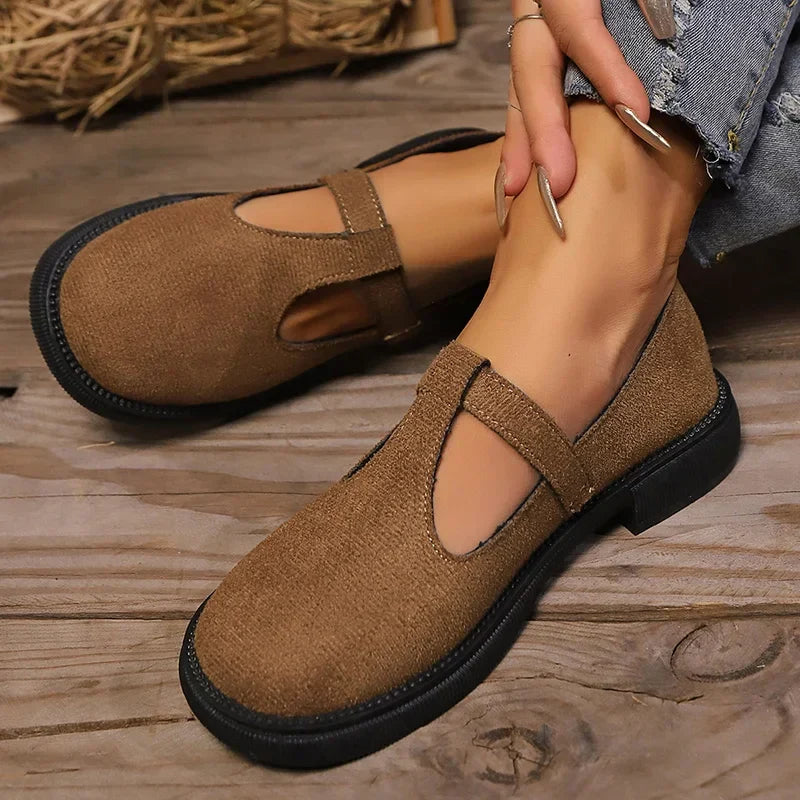 T Strap Low Heels Mary Jane Shoes