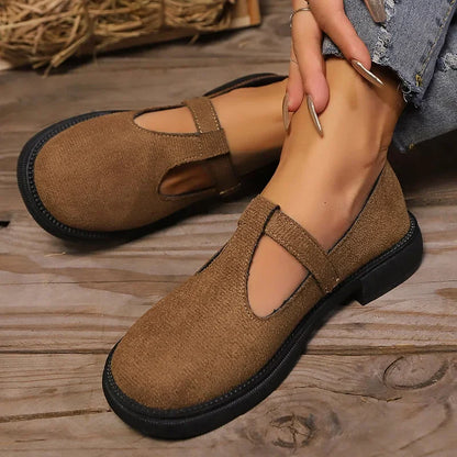 T Strap Low Heels Mary Jane Shoes