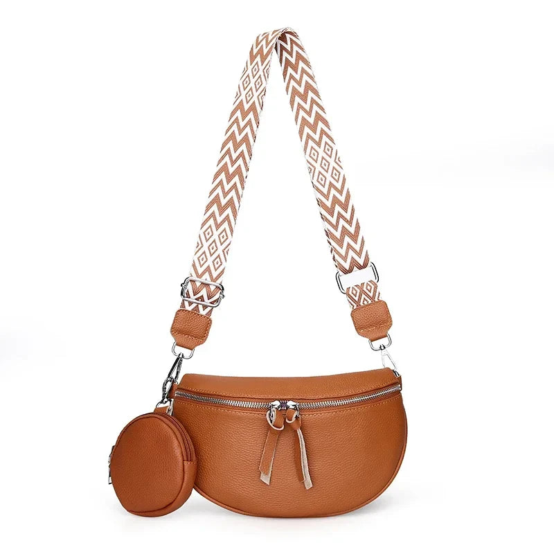 Hayley Refined Leather Shoulder Bag Elegant Multi‑Compartment Tote