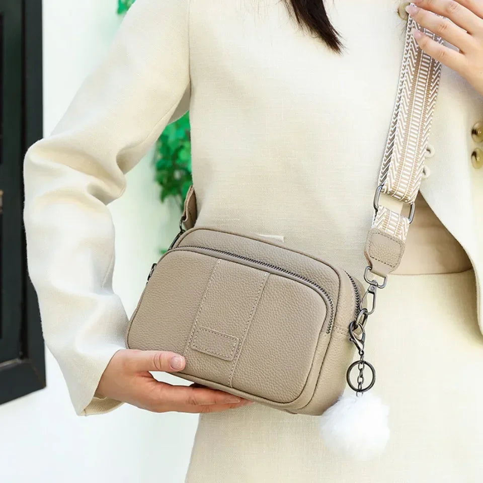 Maeve Refined Leather Shoulder Bag