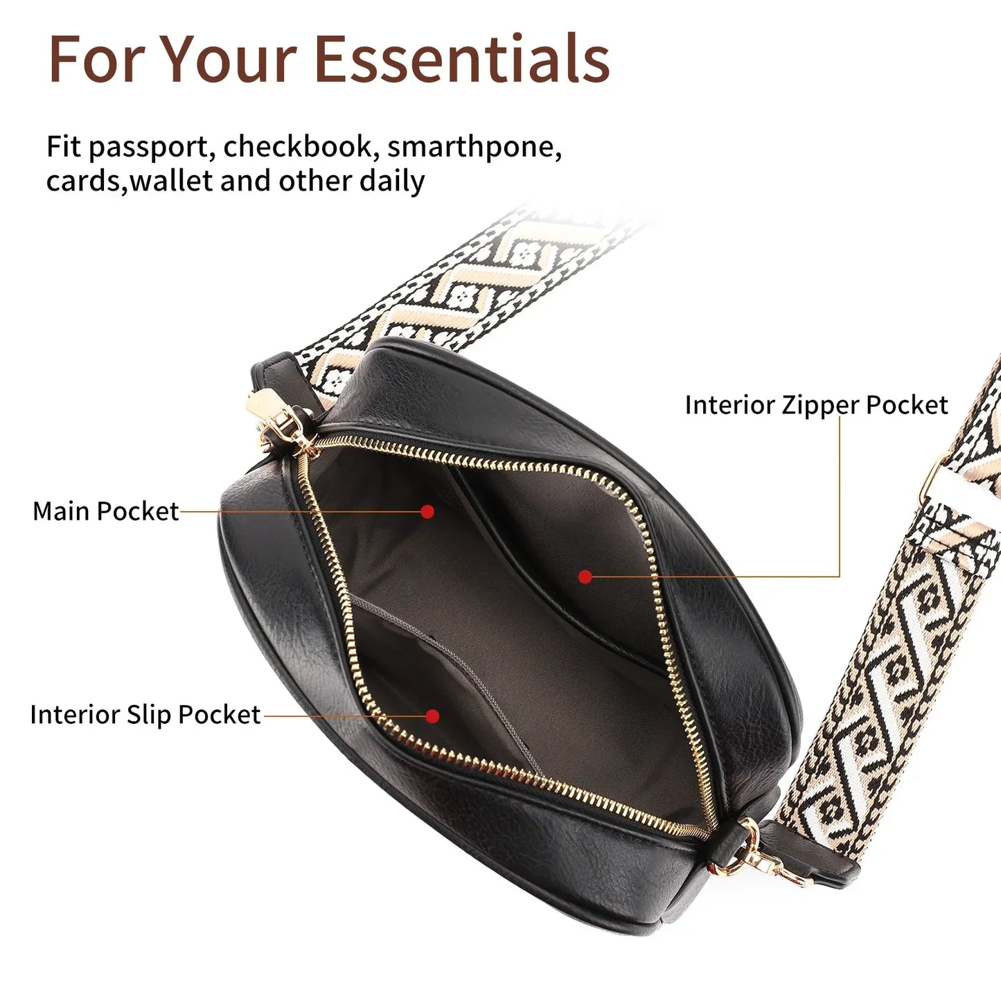 Brooke Premium Leather Adjustable Shoulder Bag for Women