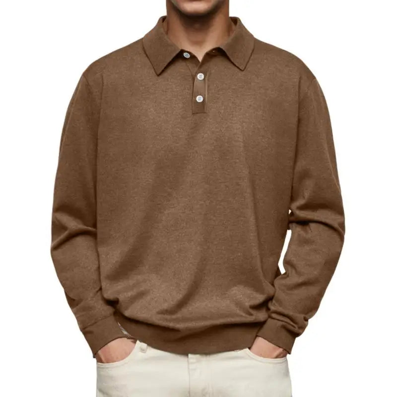 NEWPORT RESERVE™ I Long Sleeve Polo Shirt with White Buttons