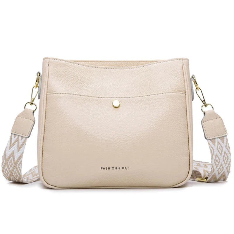 Juliet Refined Leather Shoulder Bag with Adjustable Strap