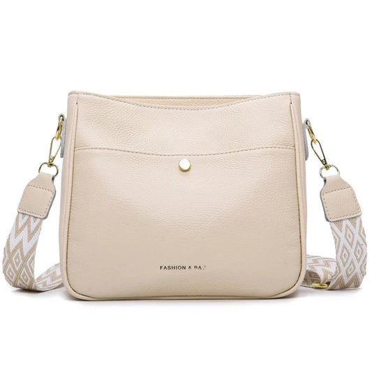 Juliet Refined Leather Shoulder Bag with Adjustable Strap