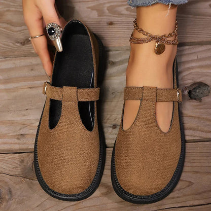 T Strap Low Heels Mary Jane Shoes