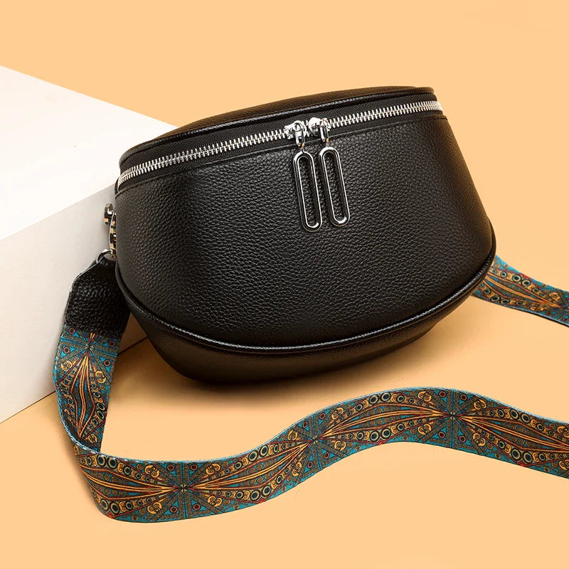 Indie Refined Leather Shoulder Bag – Premium Soft Leather Adjustable Strap