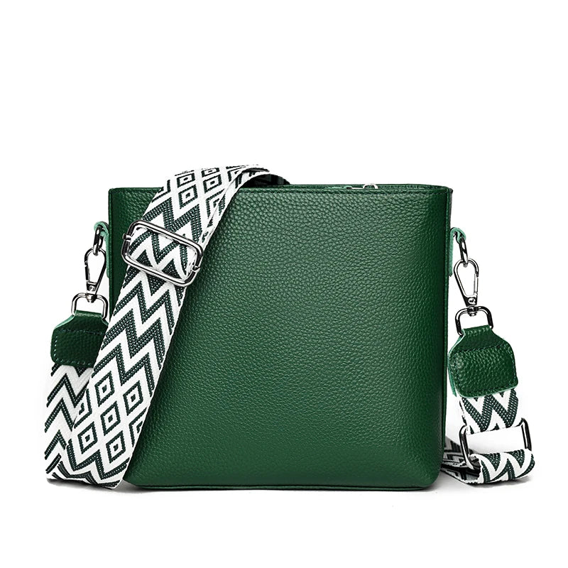 Matilda Refined Leather Shoulder Bag with Adjustable Strap