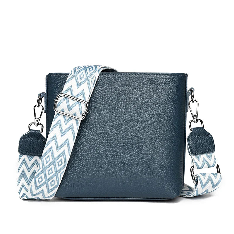 Matilda Refined Leather Shoulder Bag with Adjustable Strap