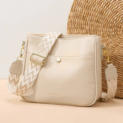 Juliet Refined Leather Shoulder Bag with Adjustable Strap
