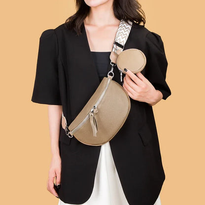 Hayley Refined Leather Shoulder Bag Elegant Multi‑Compartment Tote