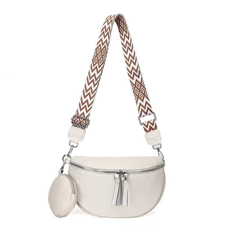 Hayley Refined Leather Shoulder Bag Elegant Multi‑Compartment Tote