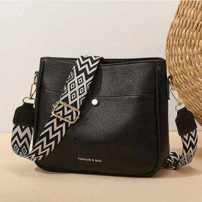 Juliet Refined Leather Shoulder Bag with Adjustable Strap