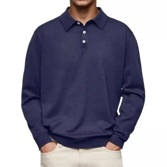 NEWPORT RESERVE™ I Long Sleeve Polo Shirt with White Buttons