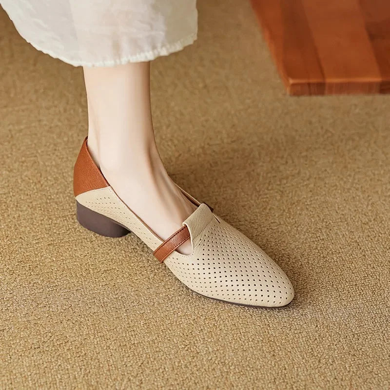Pointed Toe Mesh Loafers