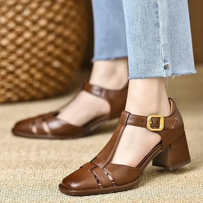 High Heels Buckle Shoes