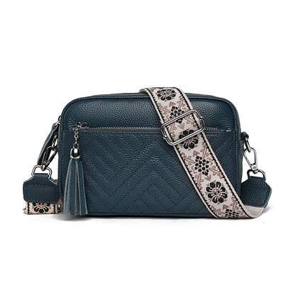 Elegant Bianca Refined Leather Shoulder Bag with Adjustable Strap