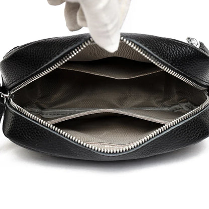 Elegant Bianca Refined Leather Shoulder Bag with Adjustable Strap
