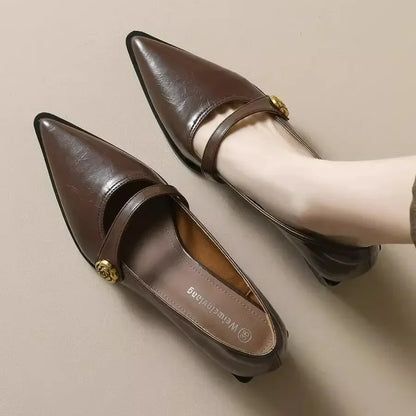 Retro Soft Leather Mary Janes