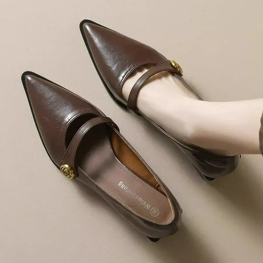 Retro Soft Leather Mary Janes