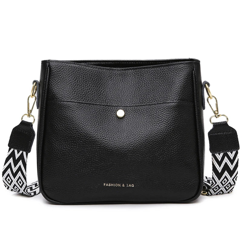 Juliet Refined Leather Shoulder Bag with Adjustable Strap