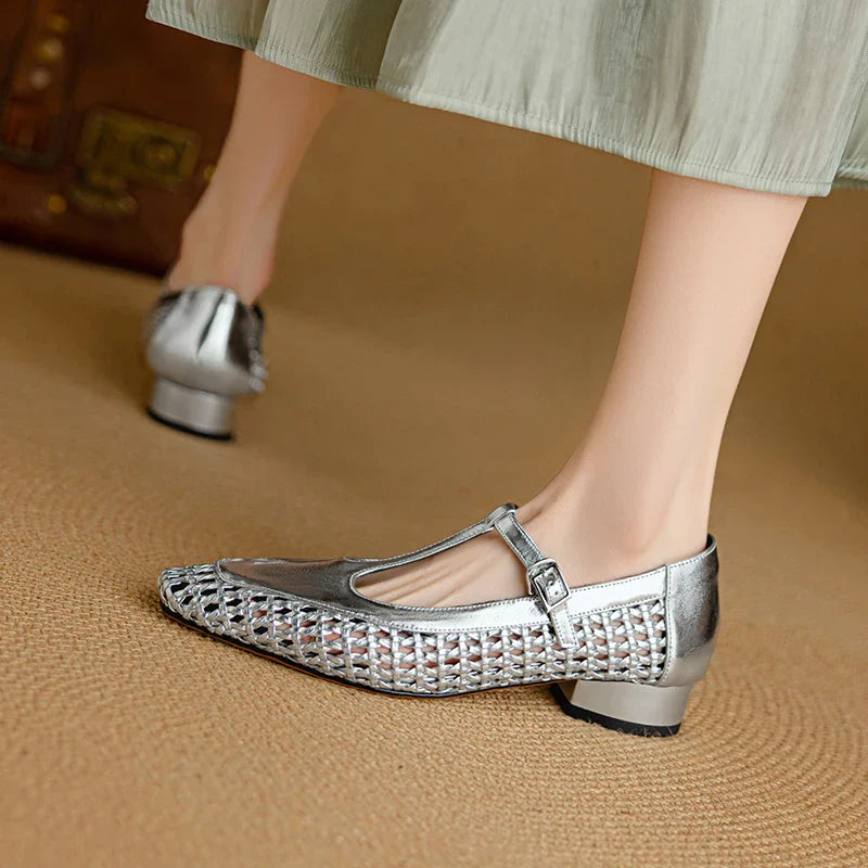 Square Toe Buckle Strap Mary Janes
